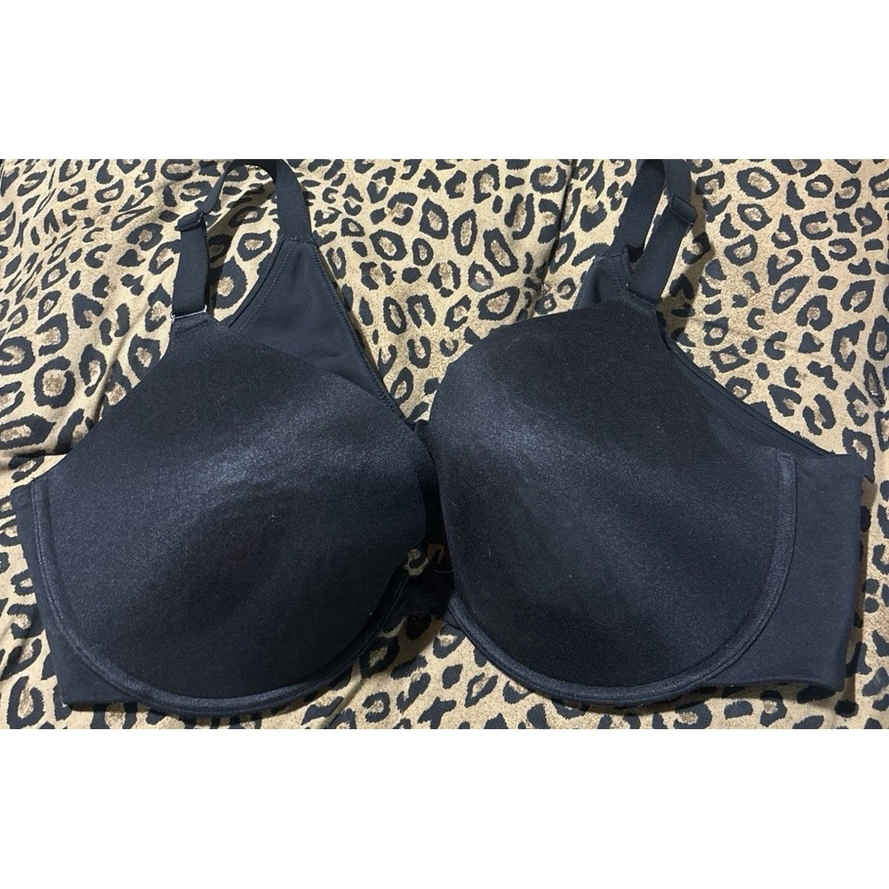 Cacique Full Figure Boost Plunge Bra in Black, 44DDD